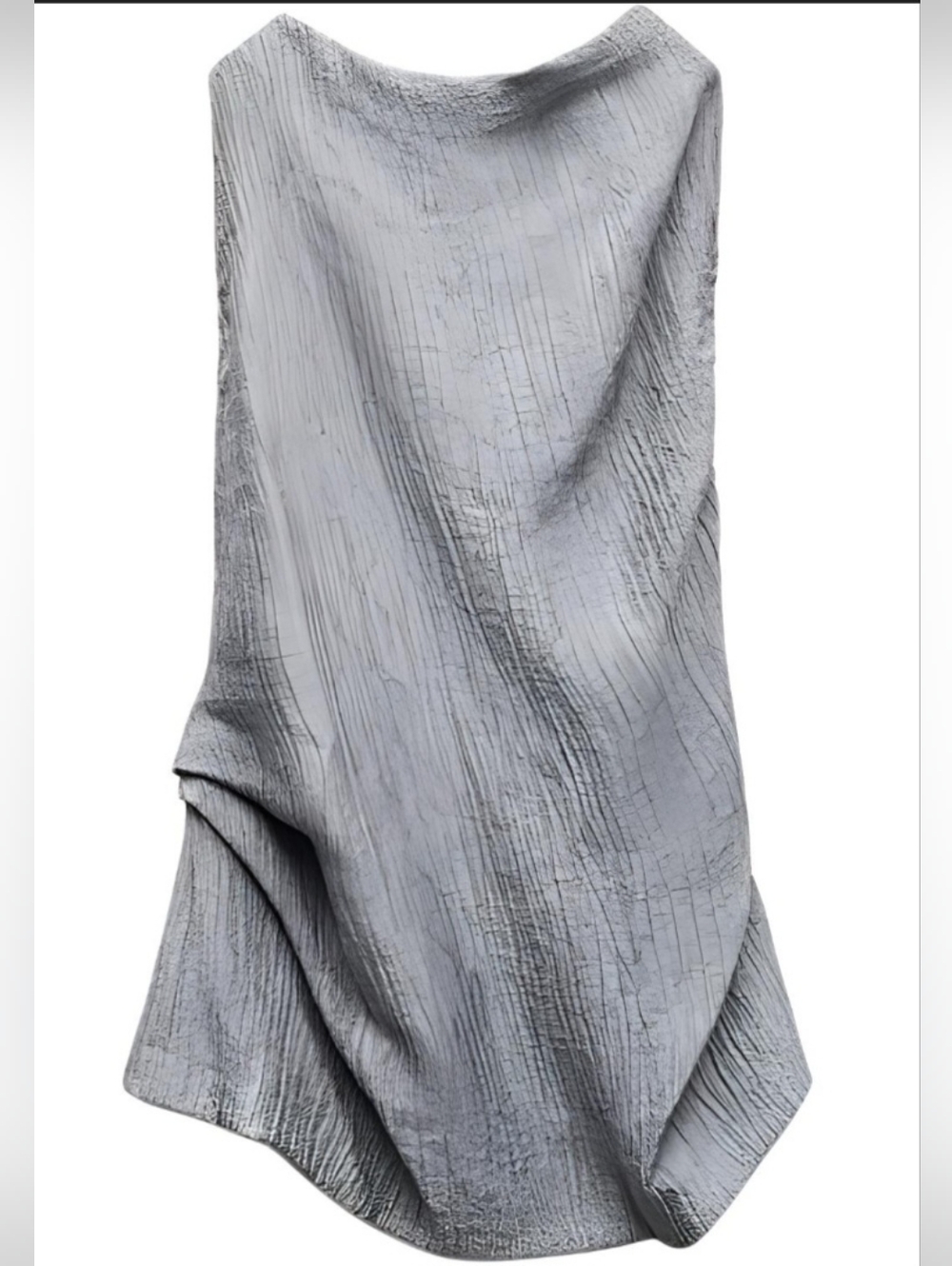 grey, textured halter-neck or backless top from the brand ZARA
